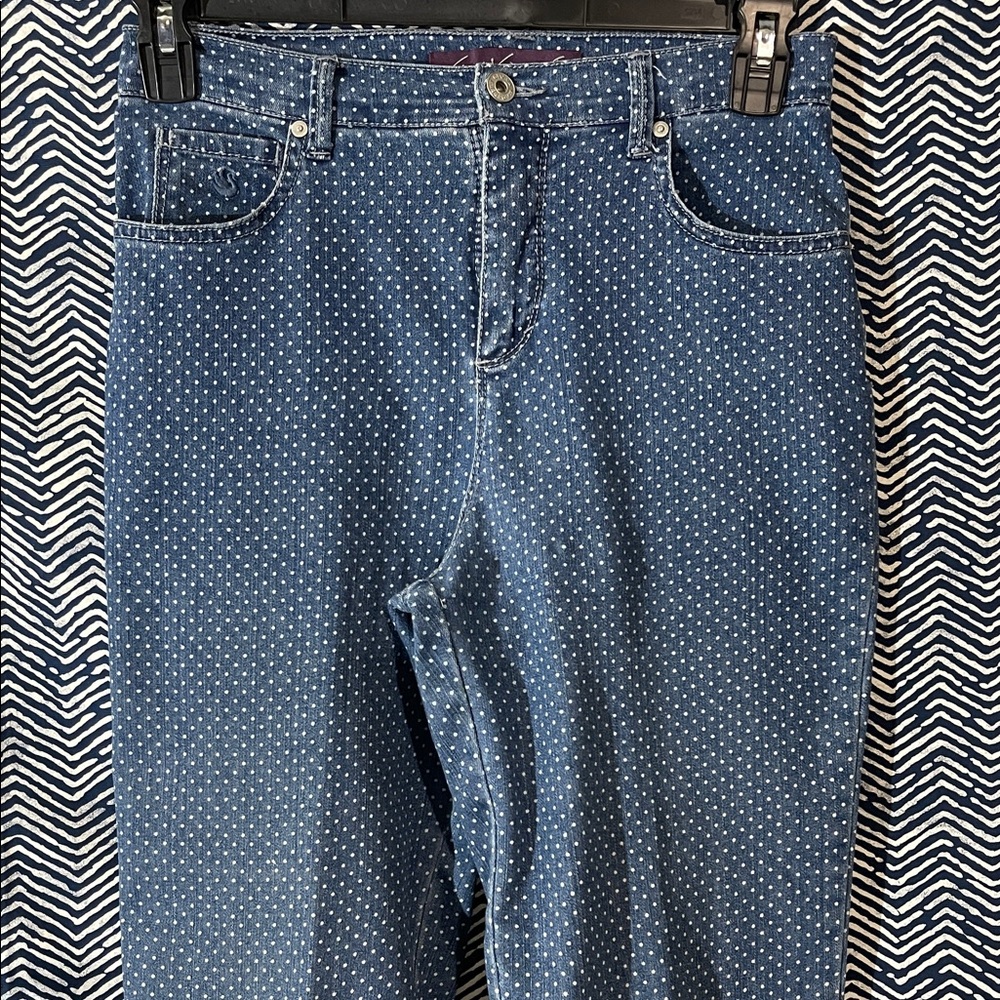 Vintage Gloria Vanderbilt Denim with White Dots